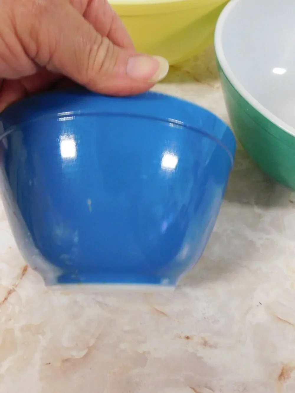 Vintage Pyrex Primary Colors 4 pc Nesting Mixing Bowl Set USA
